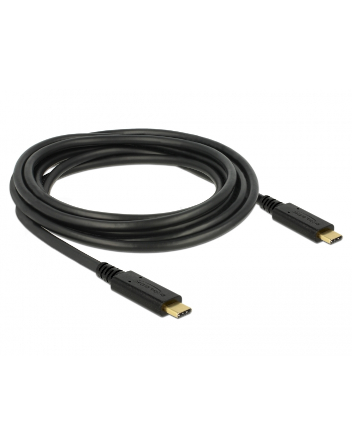 Kabel Delock USB-C(M) - USB-C(M) 2.0 3m czarny e-marker główny