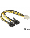 Kabel rozdzielacz zasilania Delock PCIe 6-pin F -> 2x PCIe 8(6+2)-pin M - nr 1