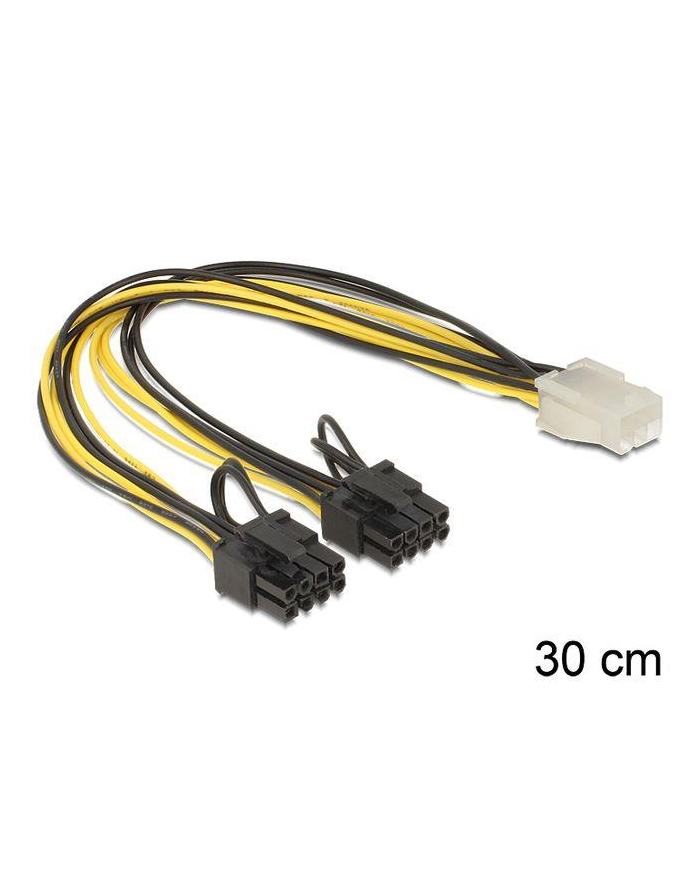 Kabel rozdzielacz zasilania Delock PCIe 6-pin F -> 2x PCIe 8(6+2)-pin M główny