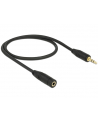 Kabel audio Delock minijack - minijack M/F 3 Pin 0.5m czarny - nr 2