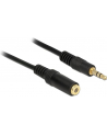 Kabel audio Delock minijack - minijack M/F 3 Pin 0.5m czarny - nr 4