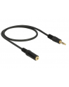 Kabel audio Delock minijack - minijack M/F 3 Pin 0.5m czarny - nr 7