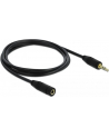 Kabel audio Delock minijack - minijack M/F 3 Pin 1m czarny - nr 15