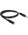 Kabel audio Delock minijack - minijack M/F 3 Pin 1m czarny - nr 5
