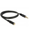 Kabel audio Delock minijack - minijack M/F 3 Pin 1m czarny - nr 7