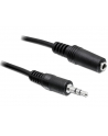 Kabel audio Delock minijack - minijack M/F 3 Pin 5m czarny - nr 1