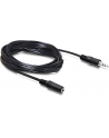 Kabel audio Delock minijack - minijack M/F 3 Pin 5m czarny - nr 4