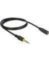Przedłużacz audio Delock minijack M/F 4Pin 2m czarny dla iPhone - nr 19