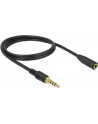 Przedłużacz audio Delock minijack M/F 4Pin 2m czarny dla iPhone - nr 20