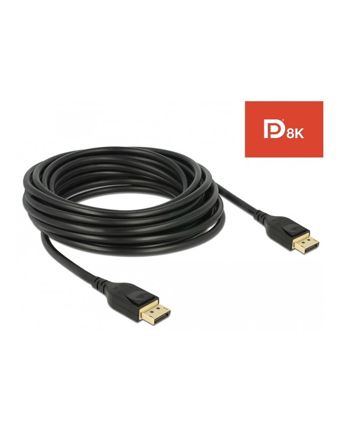Kabel Delock DisplayPort M/M 20 Pin v1.4 5m 8K czarny główny
