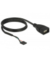 Kabel USB Delock Pin Header 4Pin (F) - A (F) 60cm czarny - nr 1