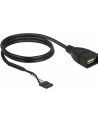 Kabel USB Delock Pin Header 4Pin (F) - A (F) 60cm czarny - nr 2