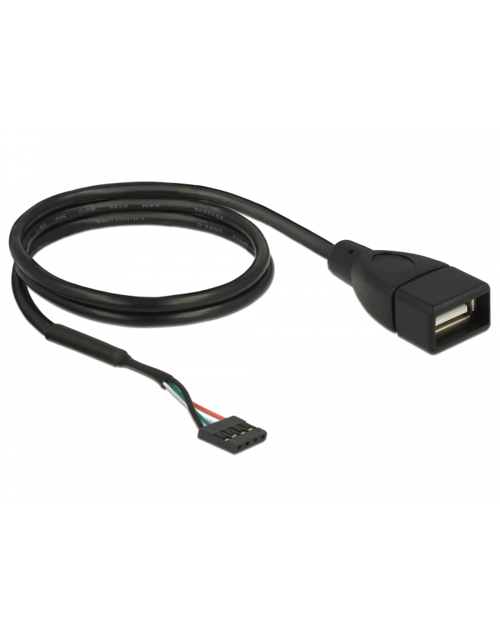 Kabel USB Delock Pin Header 4Pin (F) - A (F) 60cm czarny główny