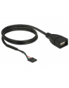 Kabel USB Delock Pin Header 4Pin (F) - A (F) 60cm czarny - nr 6
