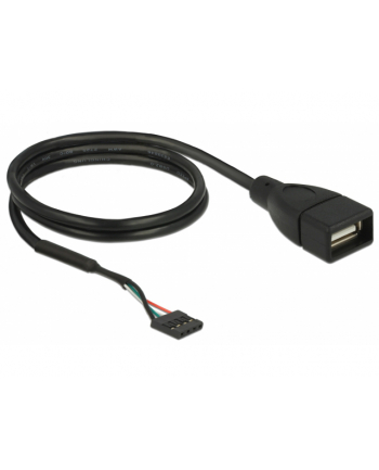 Kabel USB Delock Pin Header 4Pin (F) - A (F) 60cm czarny