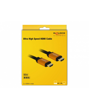 Kabel HDMI Delock M/M v2.1 0,5m 8K 60Hz czarny