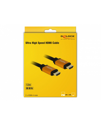 Kabel HDMI Delock M/M v2.1 1,5m 8K 60Hz czarny