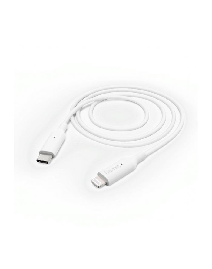 Kabel ładujący USB 2.0 Hama Data Lightning/TYP-C MFI 1m biały główny
