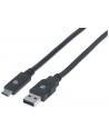 Kabel Manhattan USB-C 3.1 Gen1, USB C/USB A M/M 2m czarny - nr 17