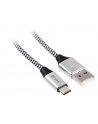 Kabel Tracer USB 2.0 Type-C A Male - C Male 1m czarno-srebrny - nr 1