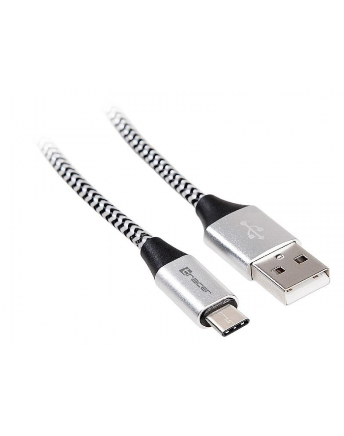 Kabel Tracer USB 2.0 Type-C A Male - C Male 1m czarno-srebrny główny