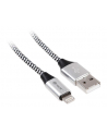 Kabel Tracer USB 2.0 iPhone AM - Lightning 1m czarno-srebrny - nr 1