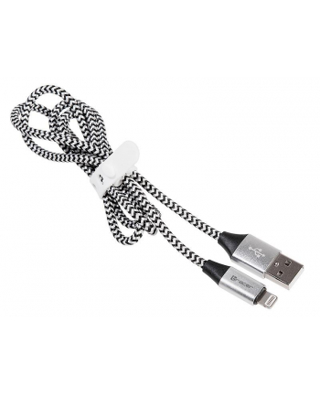 Kabel Tracer USB 2.0 iPhone AM - Lightning 1m czarno-srebrny