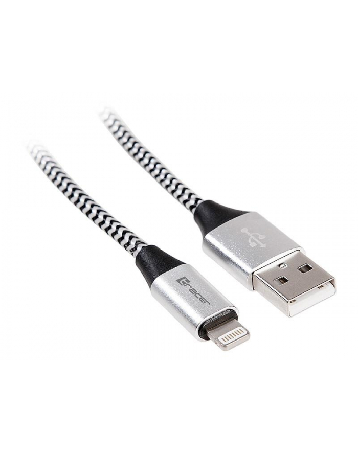 Kabel Tracer USB 2.0 iPhone AM - Lightning 1m czarno-srebrny główny