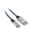 Kabel Tracer USB 2.0 iPhone AM - Lightning 1m czarno-niebieski - nr 1