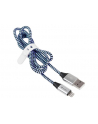 Kabel Tracer USB 2.0 iPhone AM - Lightning 1m czarno-niebieski - nr 2