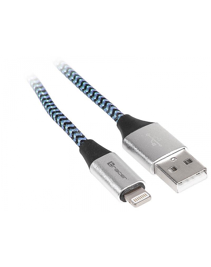 Kabel Tracer USB 2.0 iPhone AM - Lightning 1m czarno-niebieski główny