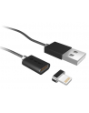 Kabel magnetyczny Tracer USB 2.0 iPhone AM - Lightning 1m czarny - nr 1