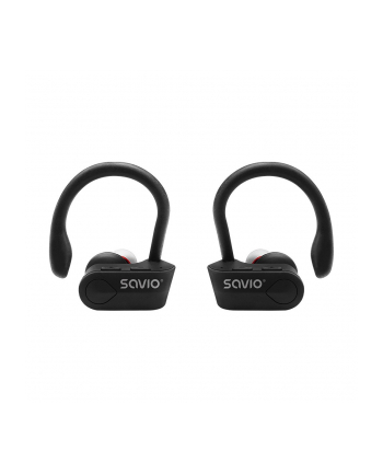 Słuchawki bezprzewodowe SAVIO TWS-03 (bluetooth; bezprzewodowe  Bluetooth; z wbudowanym mikrofonem; kolor czarny