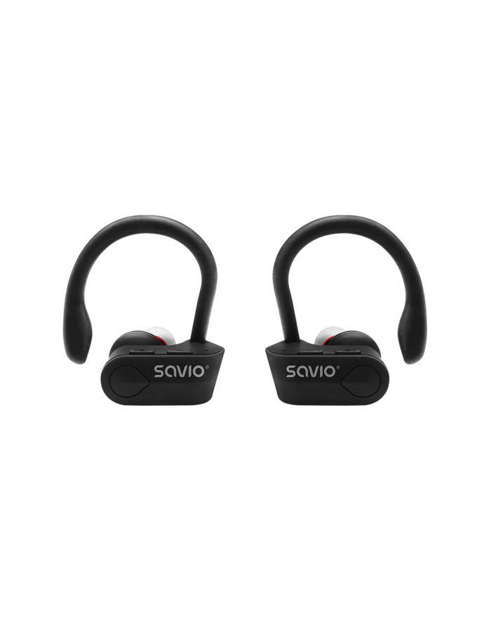 Słuchawki bezprzewodowe SAVIO TWS-03 (bluetooth; bezprzewodowe  Bluetooth; z wbudowanym mikrofonem; kolor czarny główny