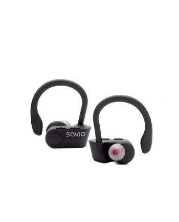 Słuchawki bezprzewodowe SAVIO TWS-03 (bluetooth; bezprzewodowe  Bluetooth; z wbudowanym mikrofonem; kolor czarny