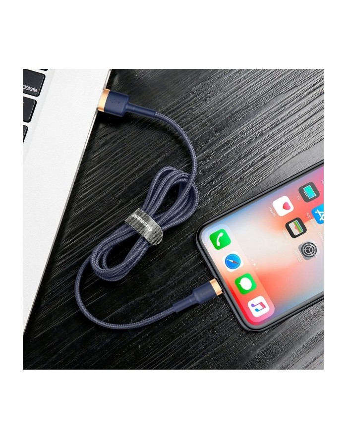 Kabel Baseus Cafule CALKLF-BV3 (USB - Lightning ; 1m; kolor granatowy) główny