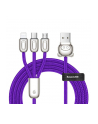 Kabel Baseus Rapid CAMLT-PG03 (USB - Lightning  Micro USB  USB typu C ; 1 2m; kolor fioletowy) - nr 1