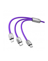 Kabel Baseus Rapid CAMLT-PG03 (USB - Lightning  Micro USB  USB typu C ; 1 2m; kolor fioletowy) - nr 2