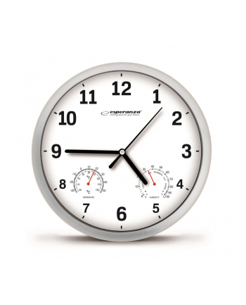 ESPERANZA ZEGAR ŚCIENNY BIAŁY LYON