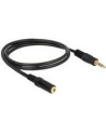 Kabel audio Delock minijack - minijack M/F 3 Pin 1m czarny - nr 15