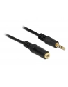 Kabel audio Delock minijack - minijack M/F 3 Pin 1m czarny - nr 2