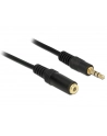Kabel audio Delock minijack - minijack M/F 3 Pin 1m czarny - nr 4