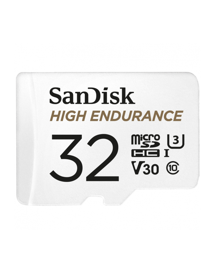 Karta pamięci MicroSDHC SanDisk High Endurance 32GB 100/40 MB/s A1 Class 10 V30 UHS-I U3 + adapter główny