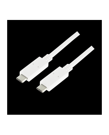 Kabel USB 3.2 Gen2x1 LogiLink CU0130  USB-C - USB-C, M/M, biały, 0,5m