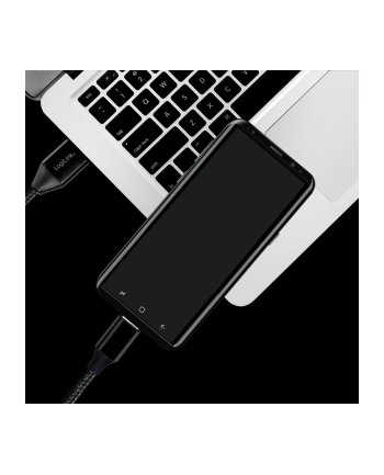 Kabel USB 2.0 LogiLink CU0140 USB A - USB-C, M/M, czarny, 1m