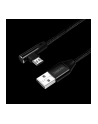Kabel USB 2.0 LogiLink CU0141 USB A - micro USB B, M/M, kątowy, czarny 0,3m - nr 1