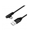 Kabel USB 2.0 LogiLink CU0141 USB A - micro USB B, M/M, kątowy, czarny 0,3m - nr 3
