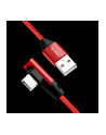 Kabel USB 2.0 LogiLink CU0145 USB A - USB-C, M/M, kątowy, czerwony, 0,3m - nr 2