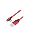 Kabel USB 2.0 LogiLink CU0145 USB A - USB-C, M/M, kątowy, czerwony, 0,3m - nr 9