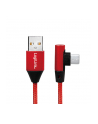 Kabel USB 2.0 LogiLink CU0146 USB A - USB-C, M/M, kątowy, czerwony, 1m - nr 12